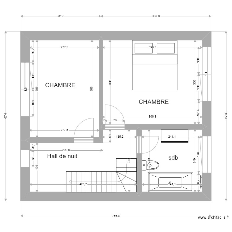 Etage Chapelle . Plan de 0 pièce et 0 m2