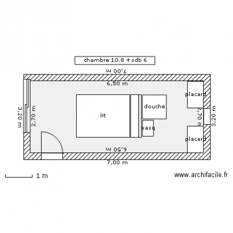 chambre parentale v1. Plan de 0 pièce et 0 m2