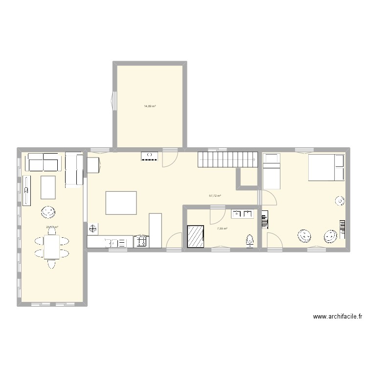 la folie 1. Plan de 4 pièces et 106 m2