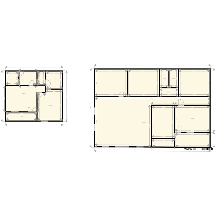 PLAN. Plan de 14 pièces et 333 m2