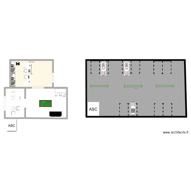 jérémy hébert. Plan de 2 pièces et 290 m2