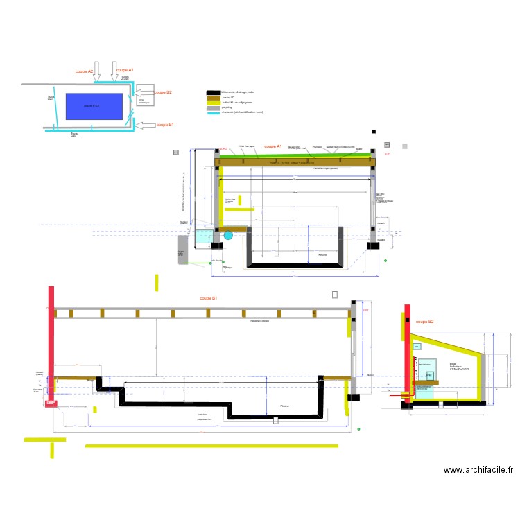 piscine béton 2024 v20. Plan de 0 pièce et 0 m2