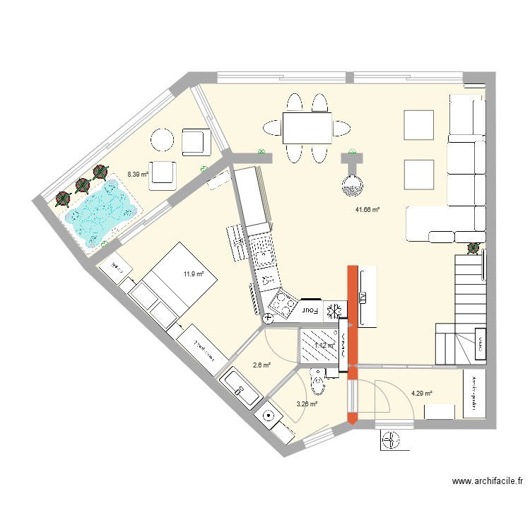 apparte archi. Plan de 0 pièce et 0 m2