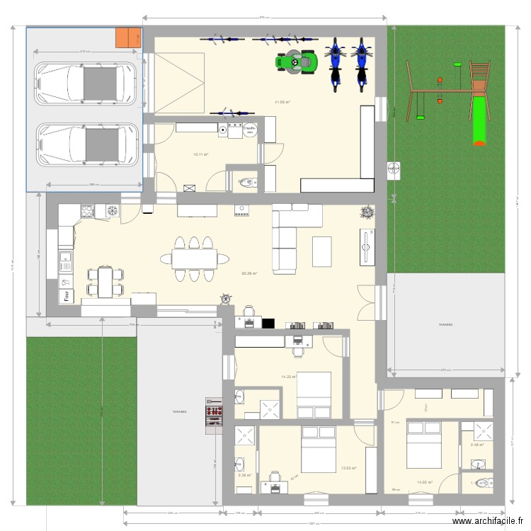 L Plain Pied Elec. Plan de 0 pièce et 0 m2