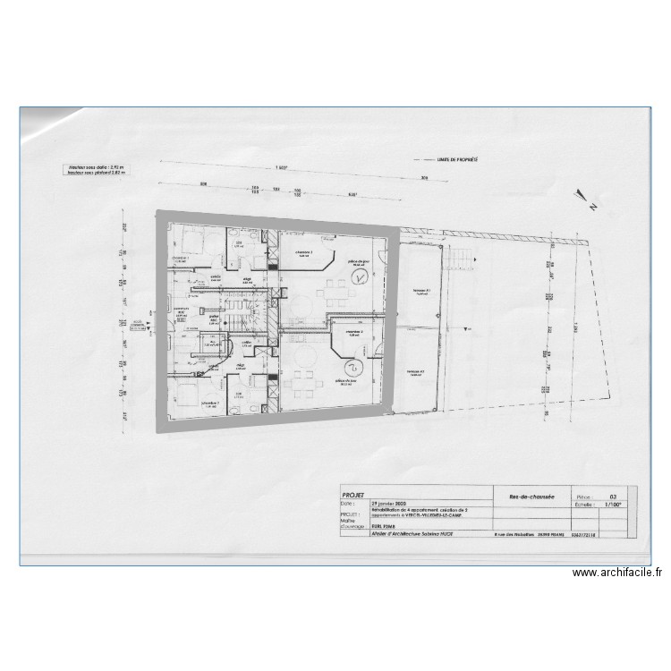 Vercel plan rdc. Plan de 0 pièce et 0 m2