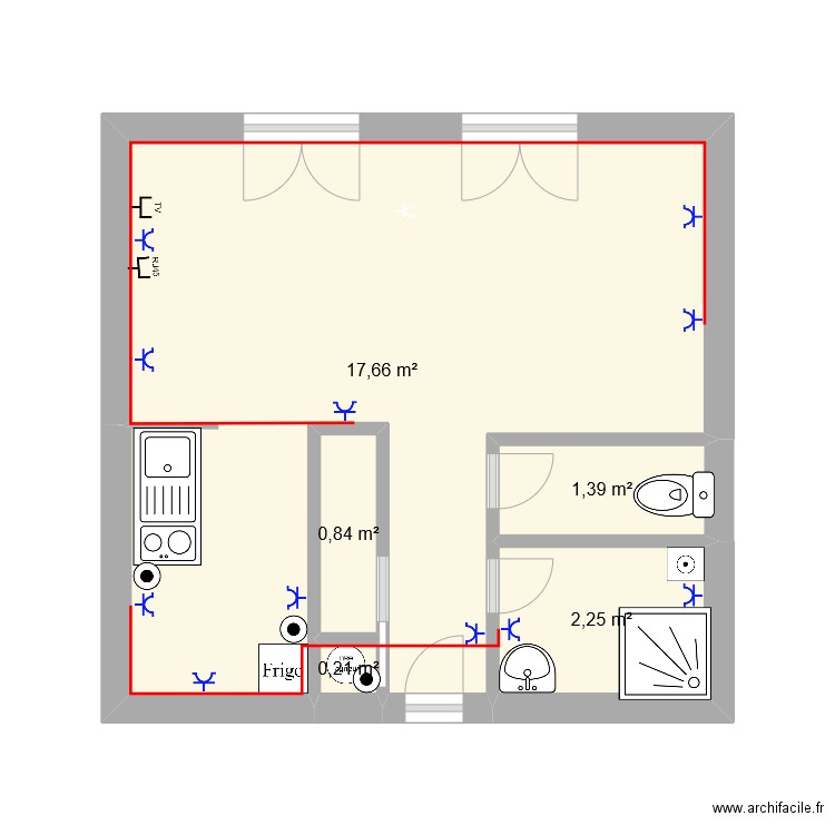 CAMELIA DOSSIER ECL. Plan de 5 pièces et 22 m2