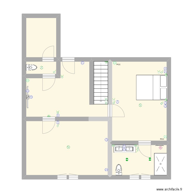 MAS WINTER R+1. Plan de 6 pièces et 64 m2