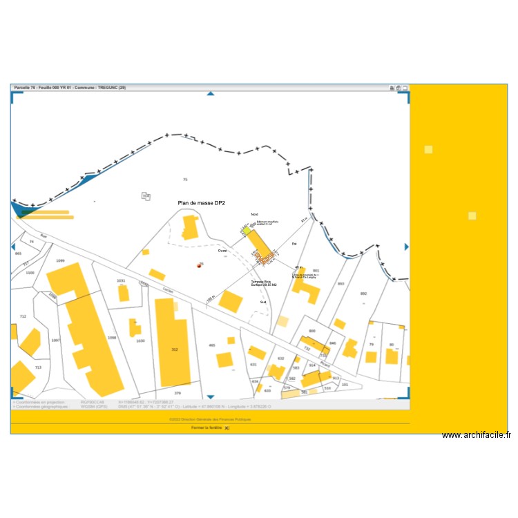 plan de masse. Plan de 0 pièce et 0 m2