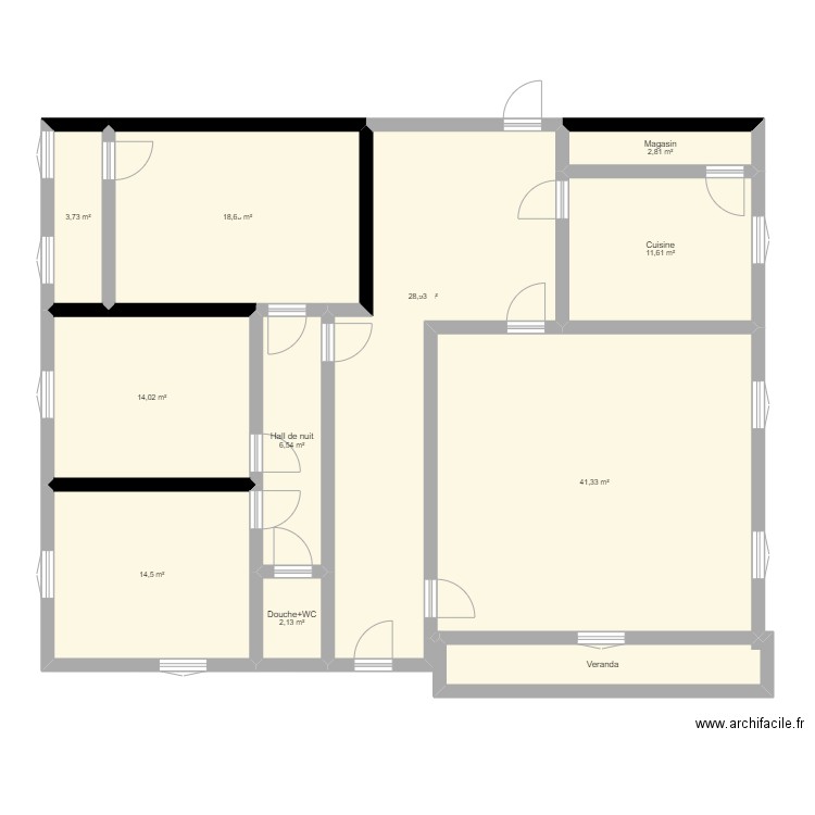 Plan de la maison de Bibwa. Plan de 0 pièce et 0 m2