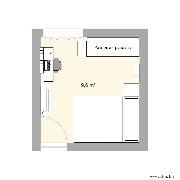 chambre. Plan de 0 pièce et 0 m2