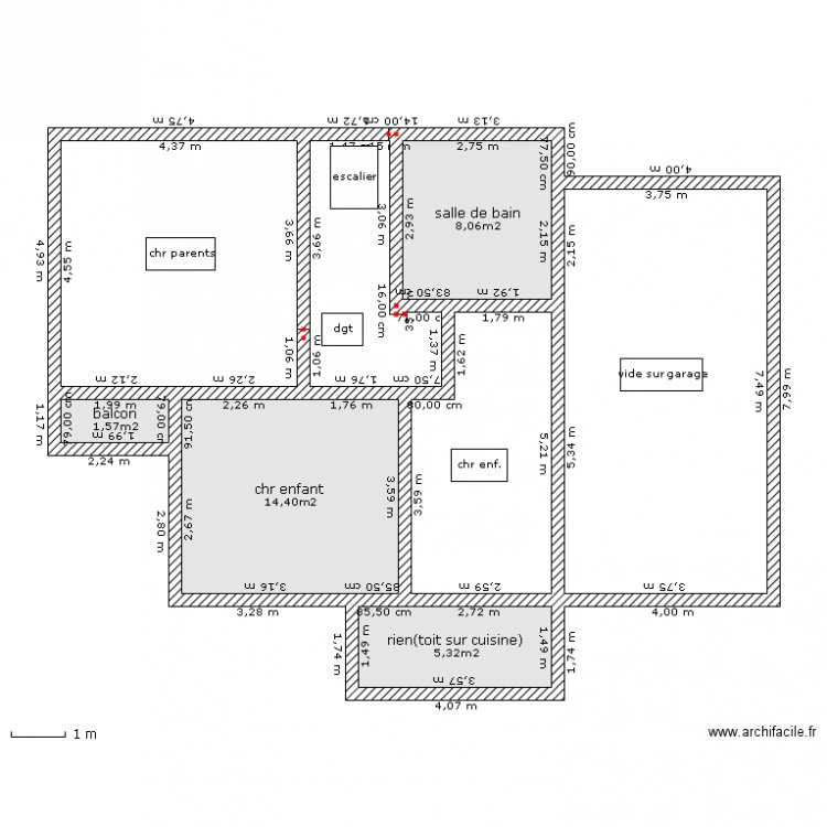  plan  etage balcon  Plan  4 pi ces 29 m2 dessin  par 