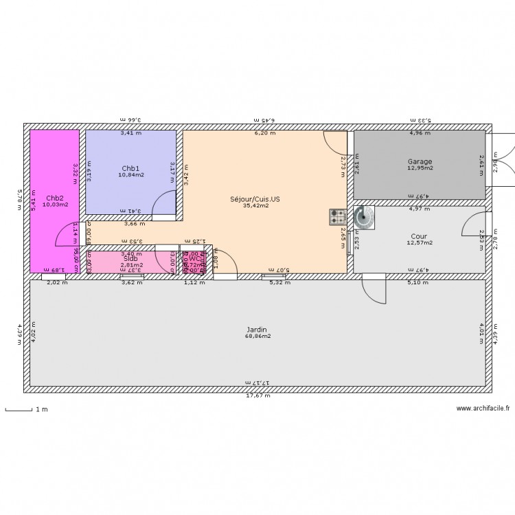 RDCHZ. Plan de 0 pièce et 0 m2