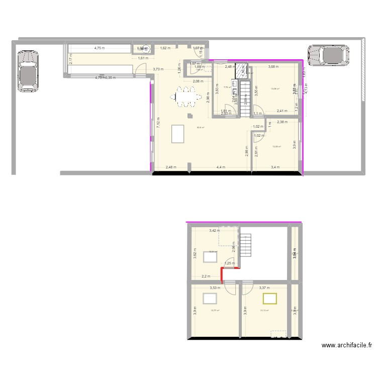 MIMIZAN 3. Plan de 12 pièces et 142 m2