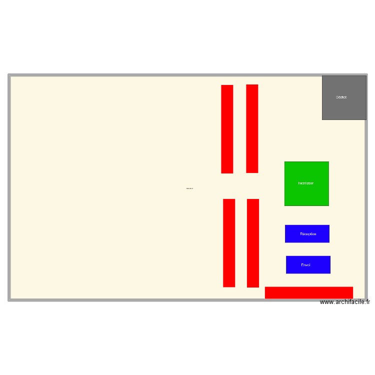 hall 1000m2. Plan de 1 pièce et 1004 m2