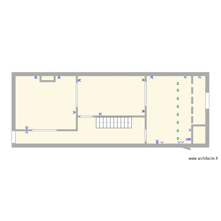 Charleroi Rez. Plan de 6 pièces et 68 m2