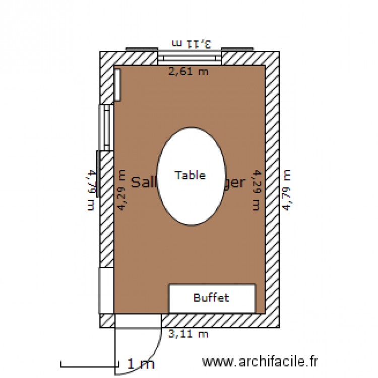 Salle à manger. Plan de 0 pièce et 0 m2