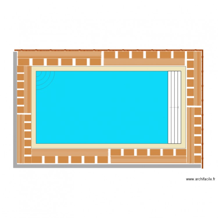 Plan piscine vue haut. Plan de 0 pièce et 0 m2