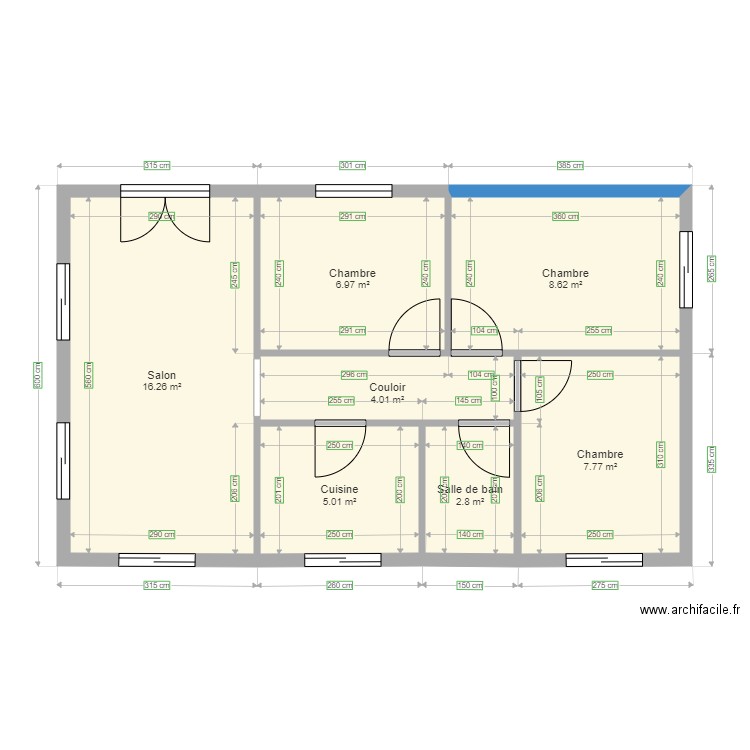 maison 10 x 6. Plan de 0 pièce et 0 m2