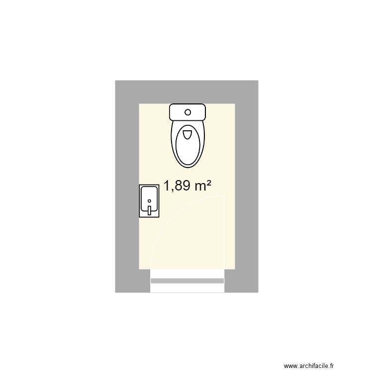 WC bas. Plan de 0 pièce et 0 m2