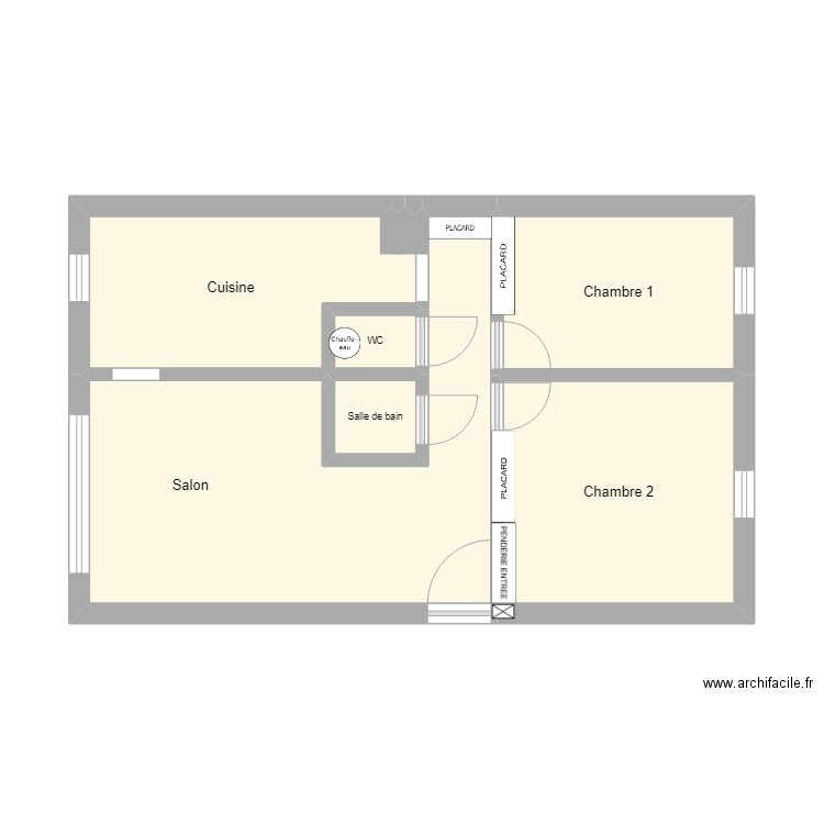 APPARTEMENT LUCIE. Plan de 6 pièces et 37 m2