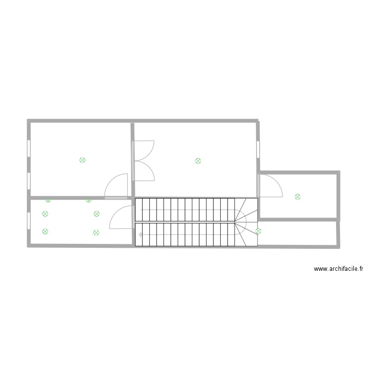 1er étage. Plan de 1 pièce et 4 m2