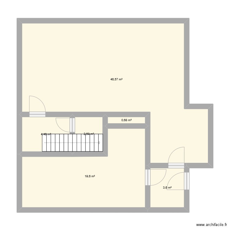 Aude & Sam. Plan de 6 pièces et 78 m2