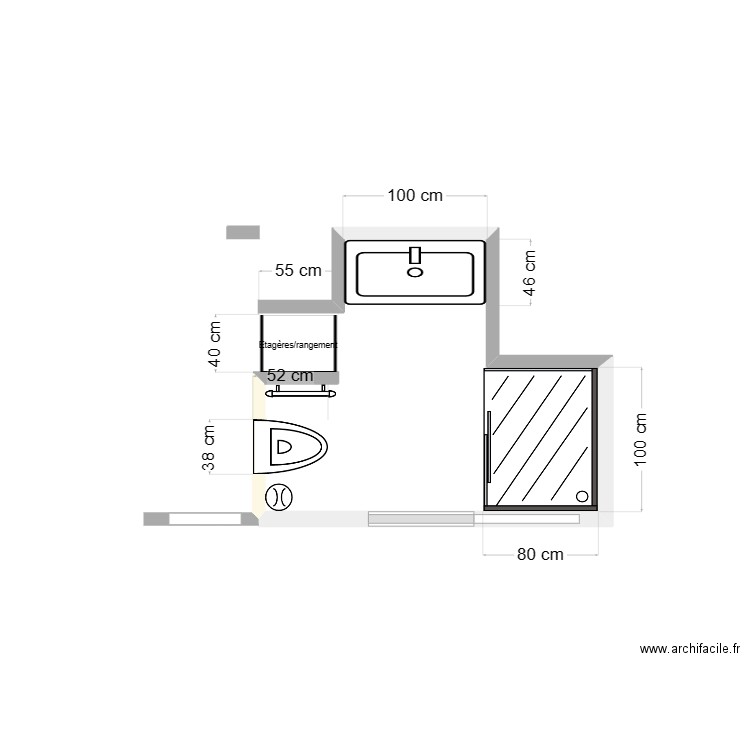 SDB suite parentale Scy 3. Plan de 0 pièce et 0 m2