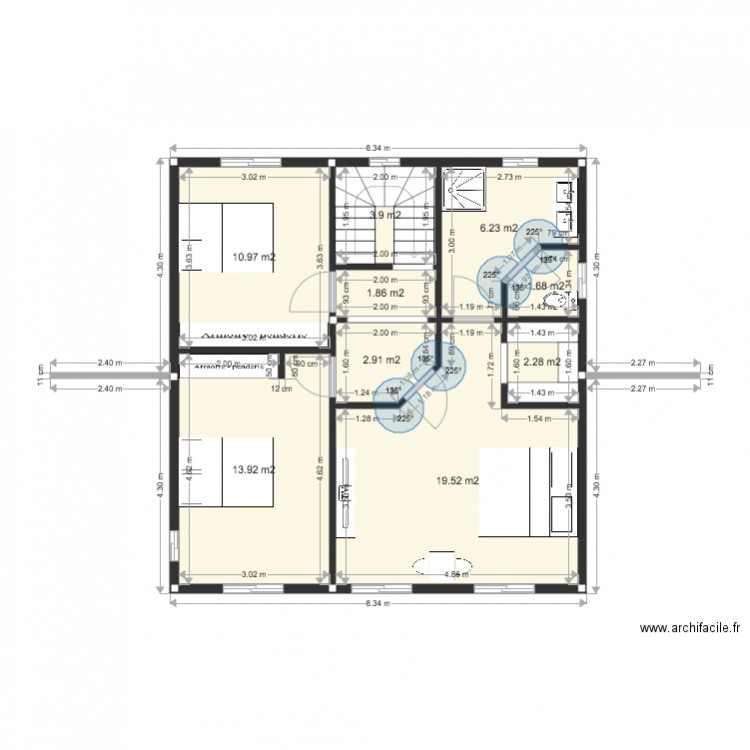 DUPLEX 1. Plan de 0 pièce et 0 m2