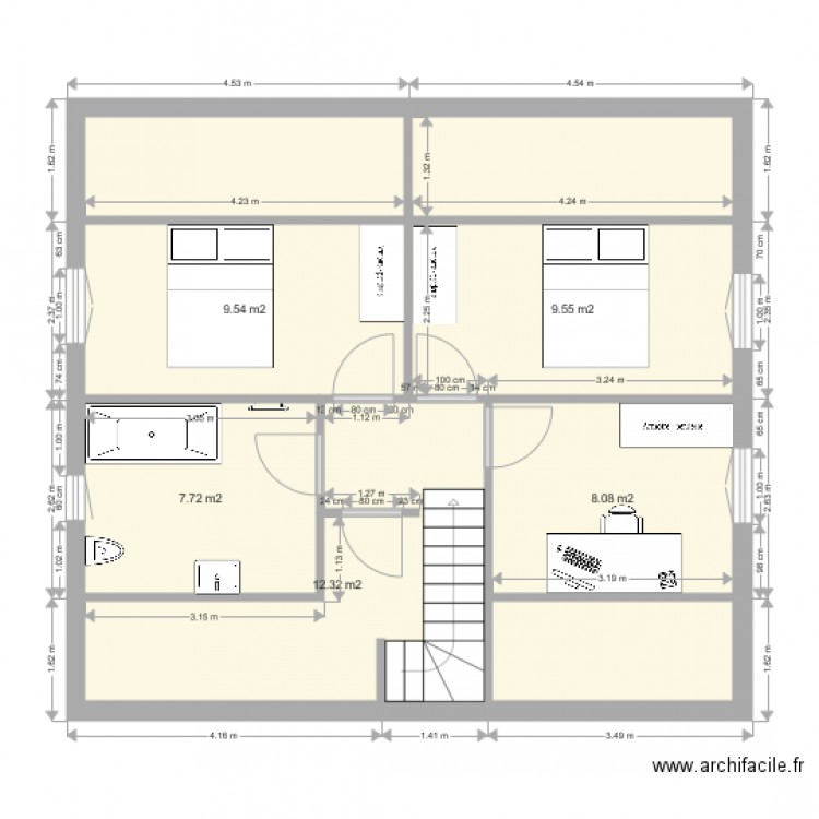 maison etage étage. Plan de 0 pièce et 0 m2