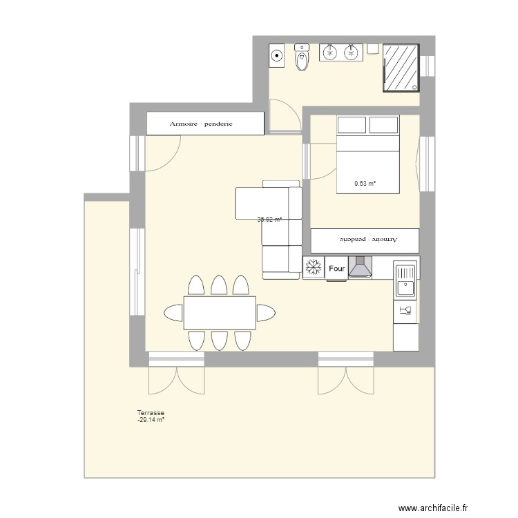 Appart Cadeneaux. Plan de 0 pièce et 0 m2