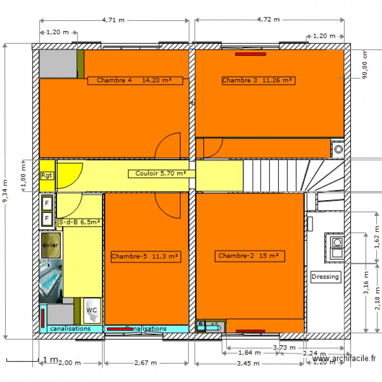 Bures 2]ÃƒÂ©tage en cours. Plan de 0 pièce et 0 m2