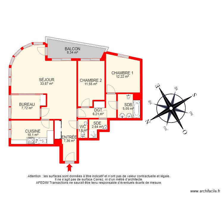 BI22520 -. Plan de 17 pièces et 136 m2