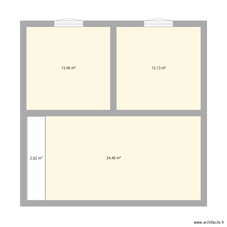 FORT MAHON 2. Plan de 4 pièces et 56 m2