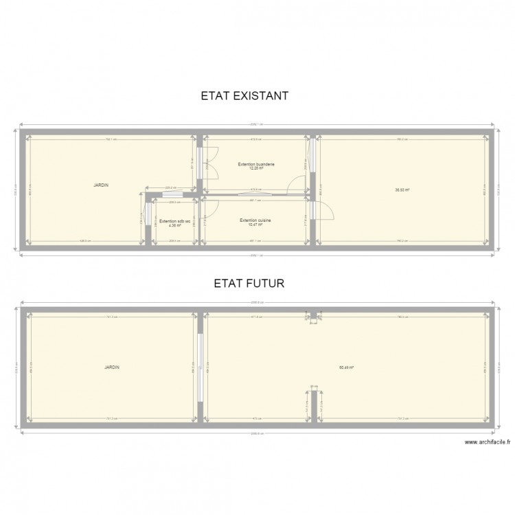 Maison Marquette existant. Plan de 0 pièce et 0 m2