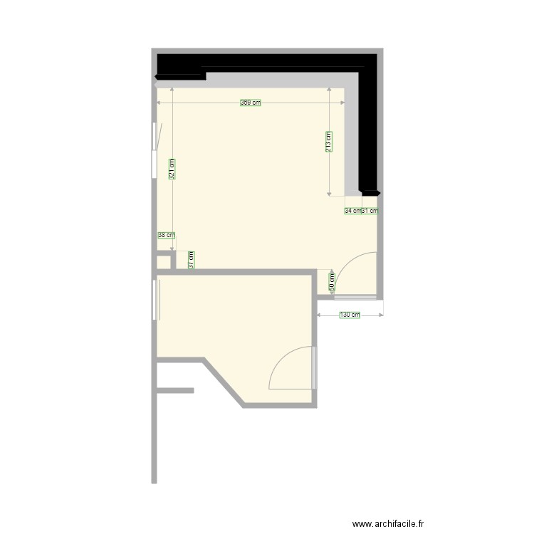 plan g50hg. Plan de 5 pièces et 24 m2