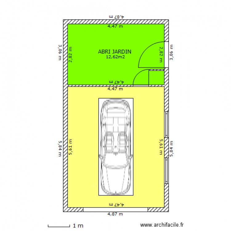 GARAGE v1 Lerrain. Plan de 0 pièce et 0 m2