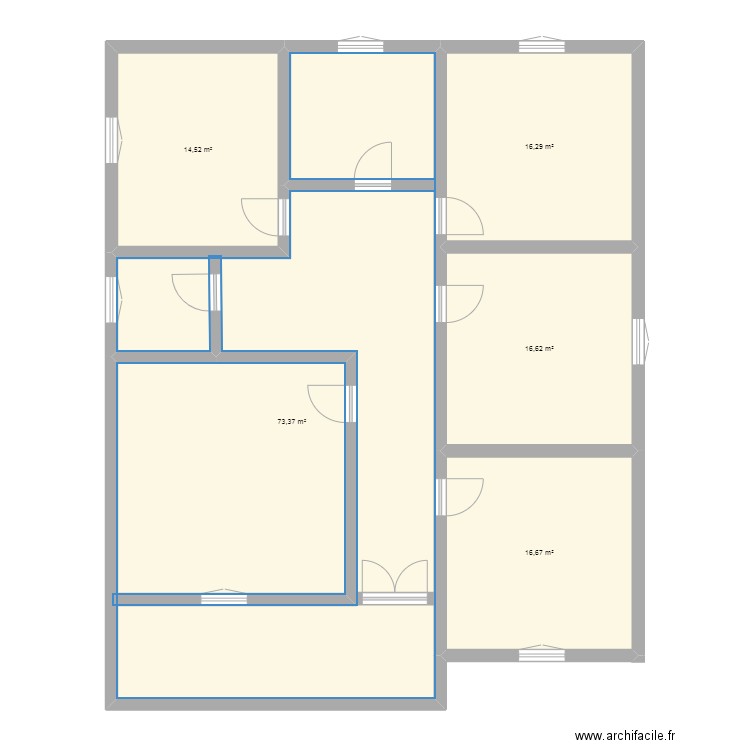 maison . Plan de 5 pièces et 137 m2