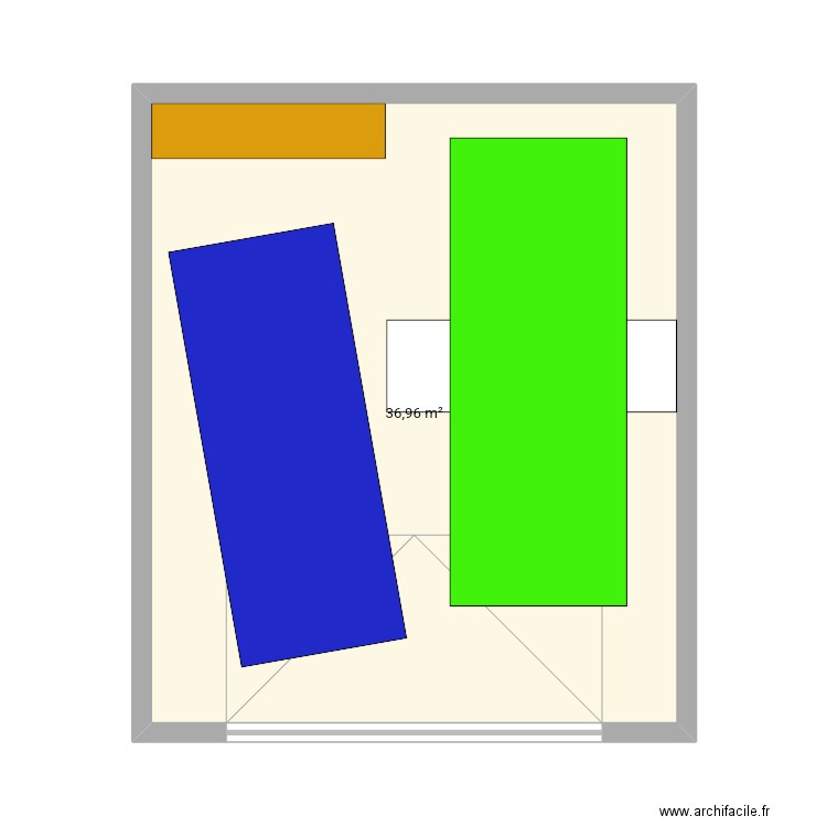 Garage. Plan de 1 pièce et 37 m2