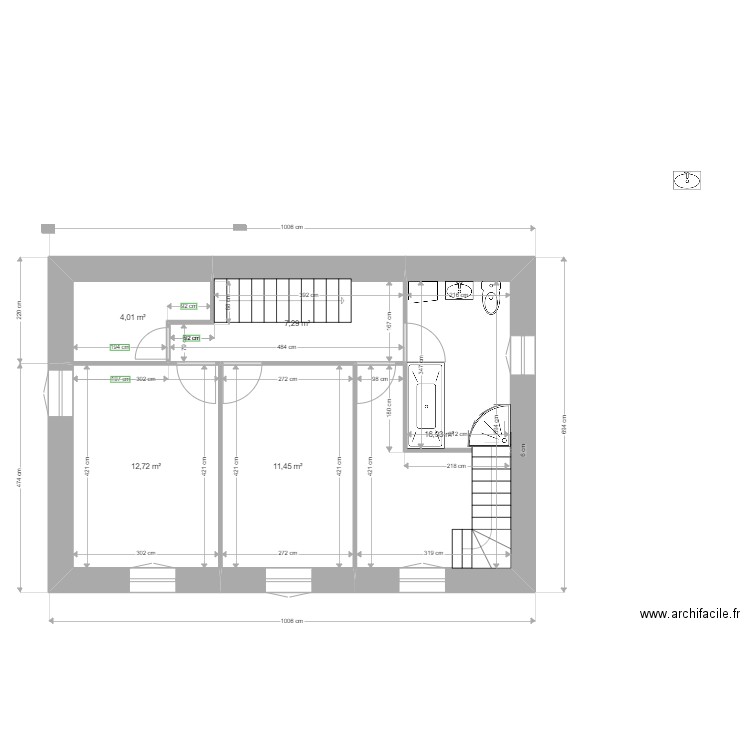 masse etage. Plan de 0 pièce et 0 m2