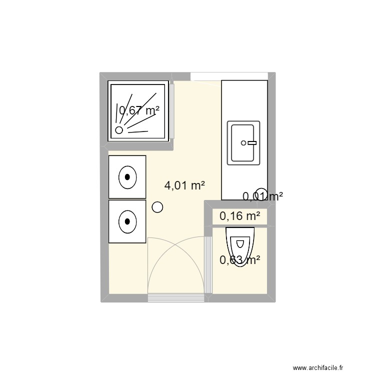 sdb - Plan 5 pièces 5 m2 dessiné par Slad91