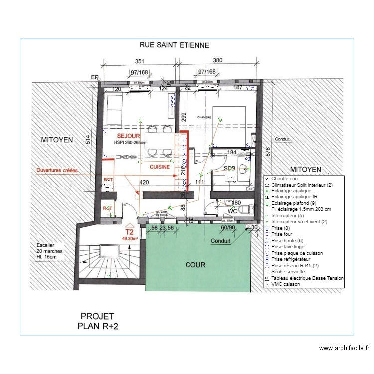 ST ETIENNE R+2. Plan de 0 pièce et 0 m2