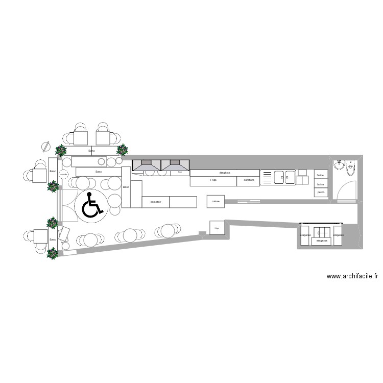 biscuiterie un bout de bretagne. Plan de 1 pièce et 2 m2