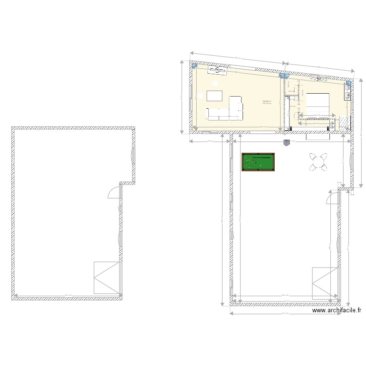 REZ DE CHAUSSEE VUE DE CHEZ LA VOISINE. Plan de 0 pièce et 0 m2