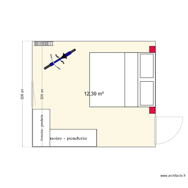 Soulliarde_V1. Plan de 1 pièce et 12 m2