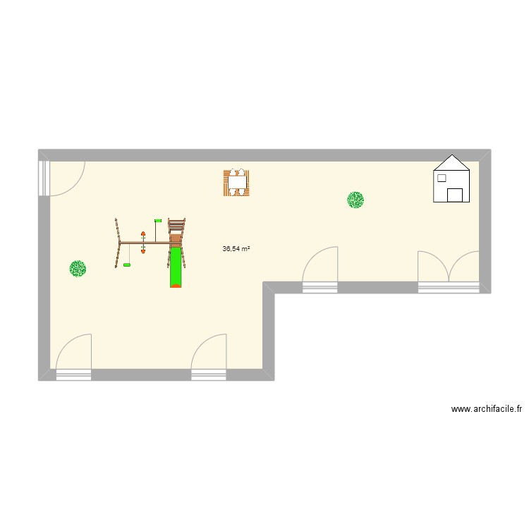 cour exterieurs. Plan de 0 pièce et 0 m2