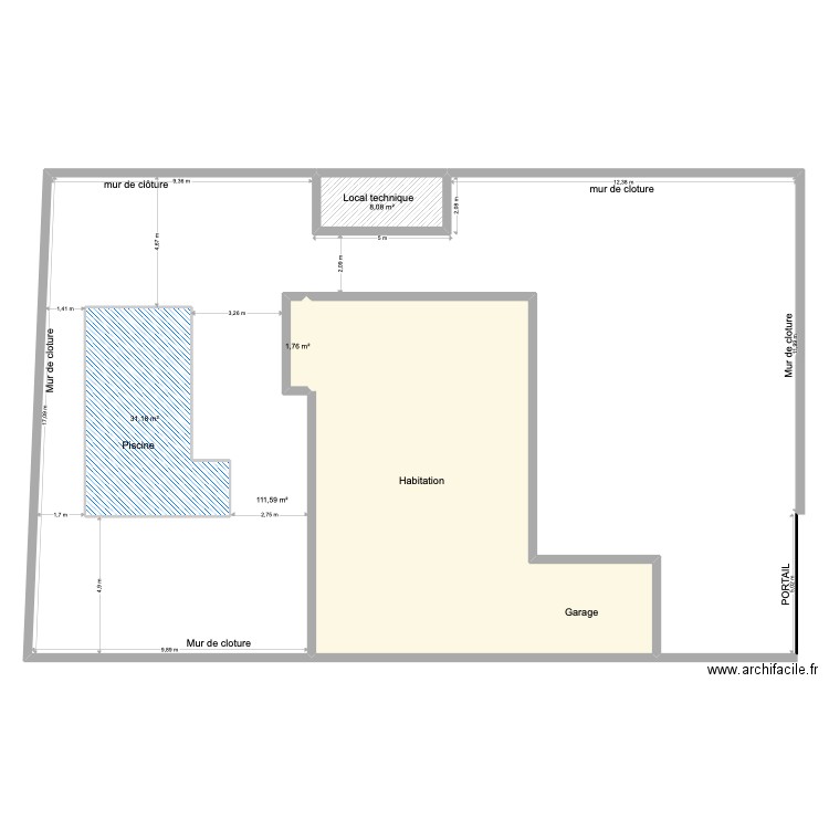 Plan de masse Piscine. Plan de 0 pièce et 0 m2