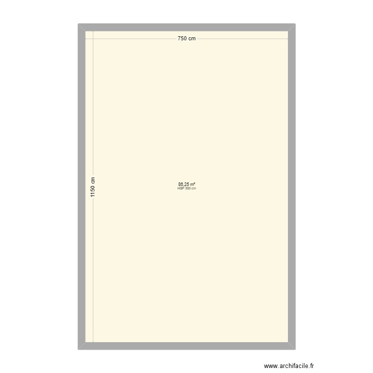 adil. Plan de 1 pièce et 86 m2