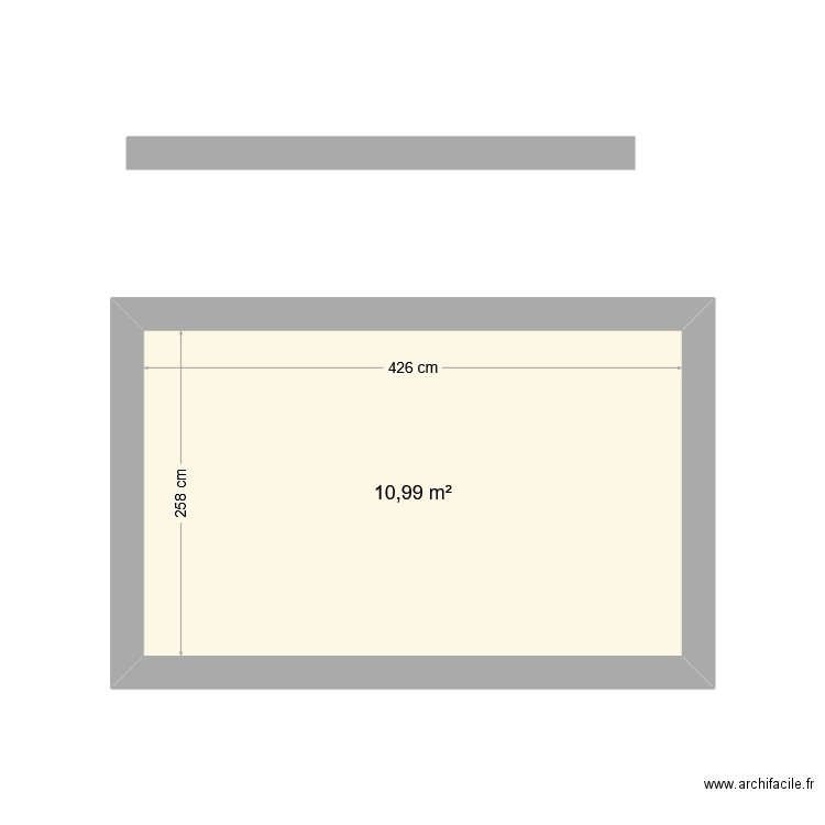 extension mason. Plan de 1 pièce et 11 m2