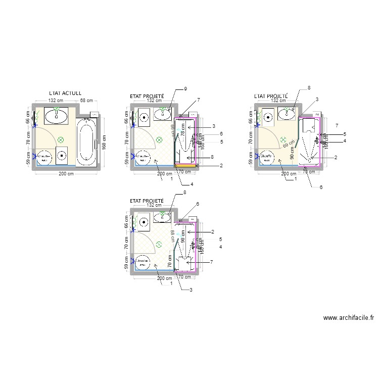 dossier DELAPLACE. Plan de 4 pièces et 15 m2