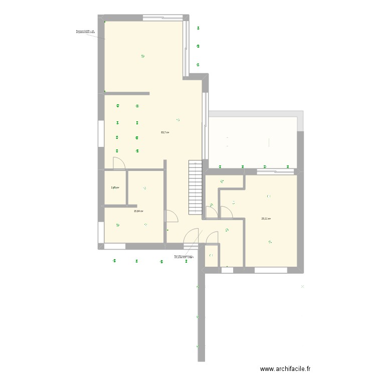 Maison. Plan de 12 pièces et 296 m2